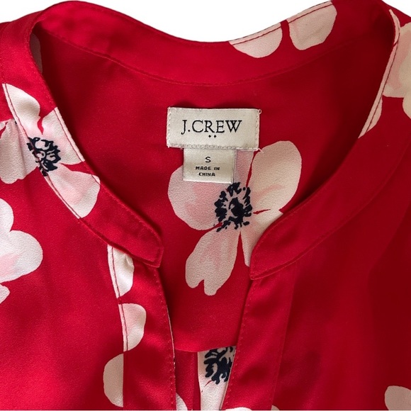 J. Crew Floral Flutter Short Sleeve Button Down Blouse Small - Picture 2 of 4